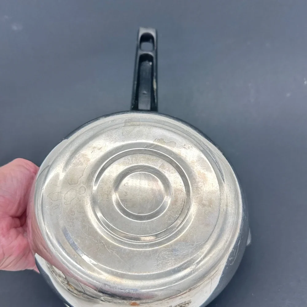 Double Boiler Insert 6in Silver Stainless Steel Pour Spout No Lid